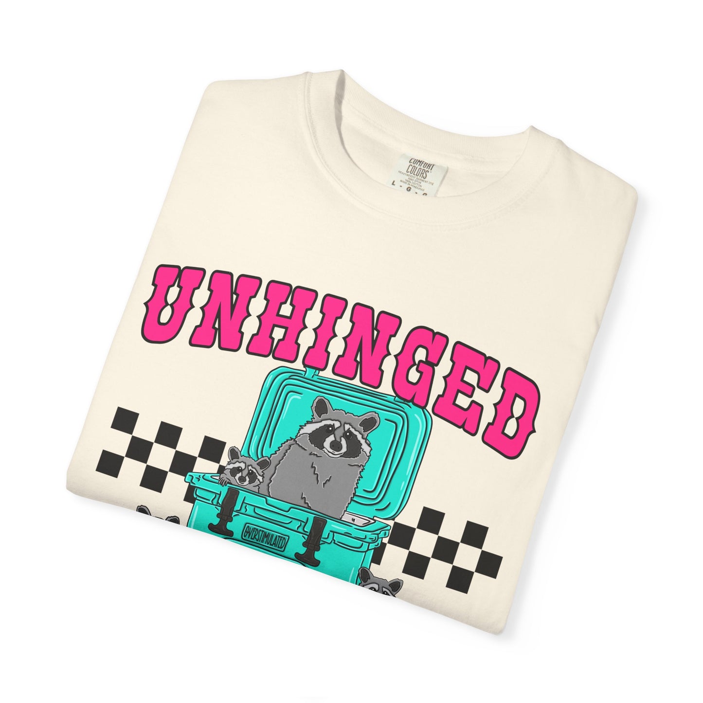 Unhinged and Feral Mom Club T‑Shirt — Funny Retro Raccoon Graphic Tee