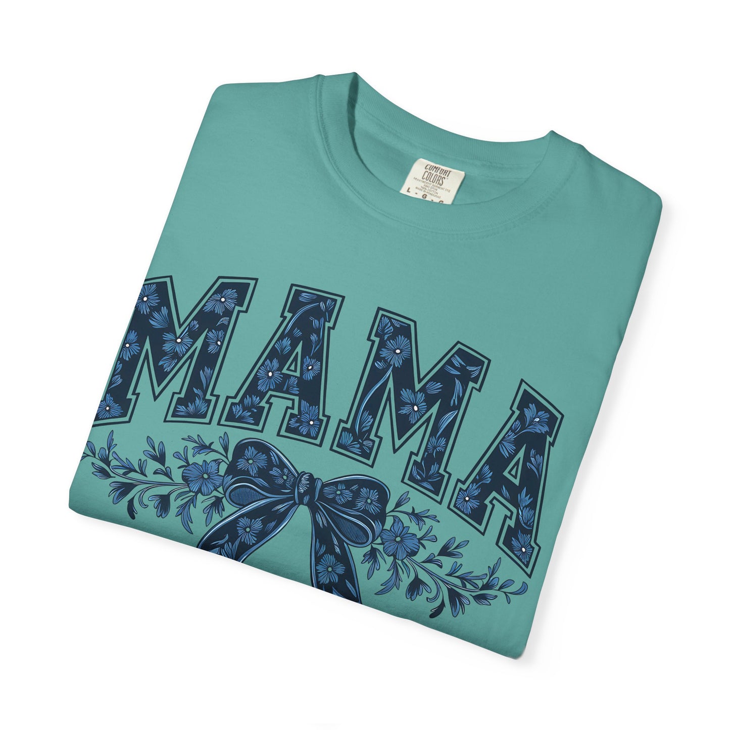 Mama Floral Bow T-Shirt — Retro Mom Graphic Tee