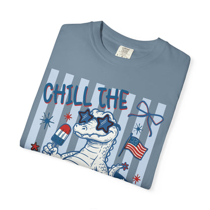 Fourth Out Chill Cat T-Shirt — Patriotic 4th of July Graphic Tee