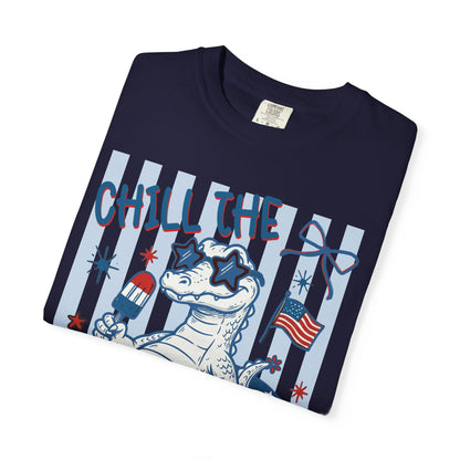 Fourth Out Chill Cat T-Shirt — Patriotic 4th of July Graphic Tee