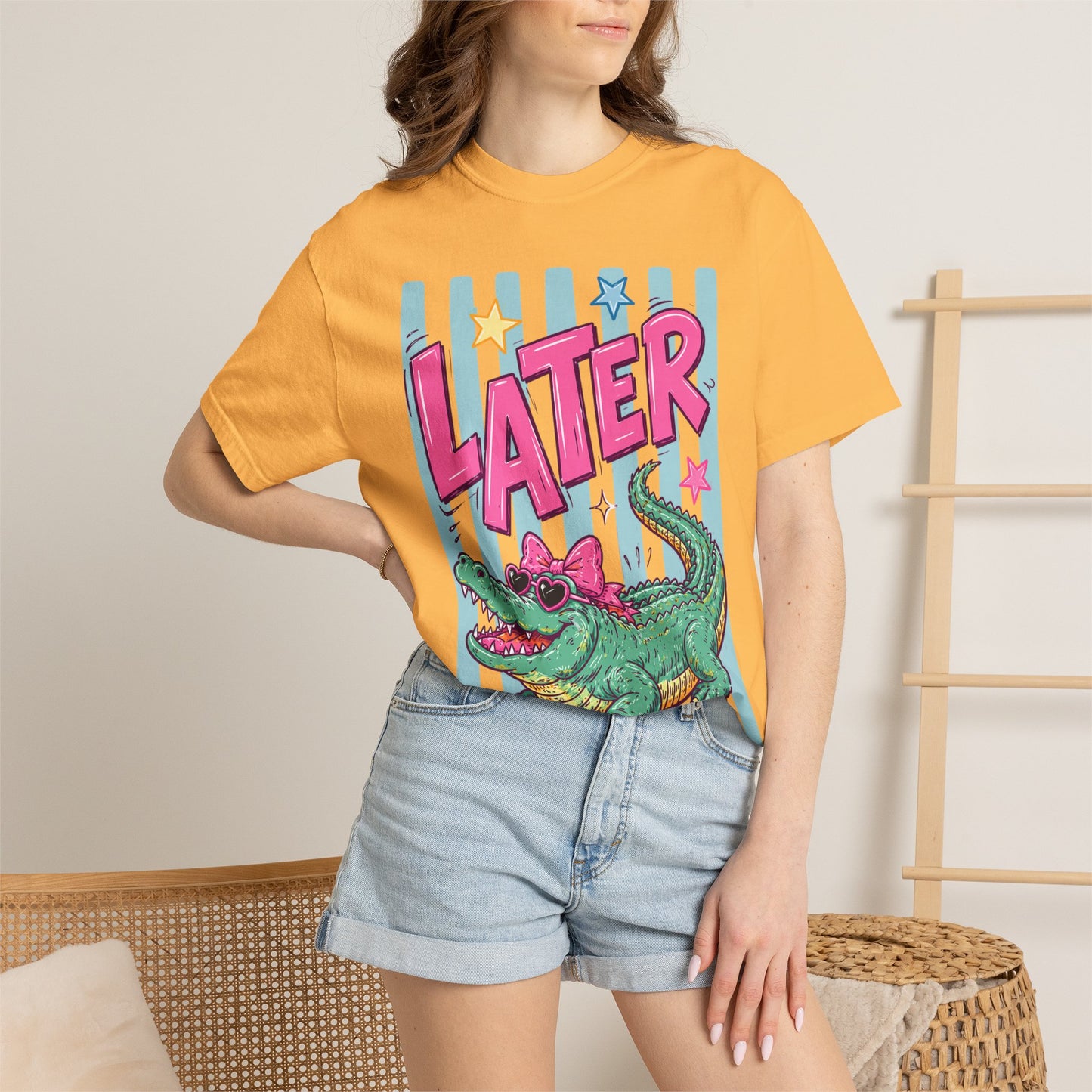 Later Alligator T-Shirt — Retro Cartoon Gator Graphic Tee