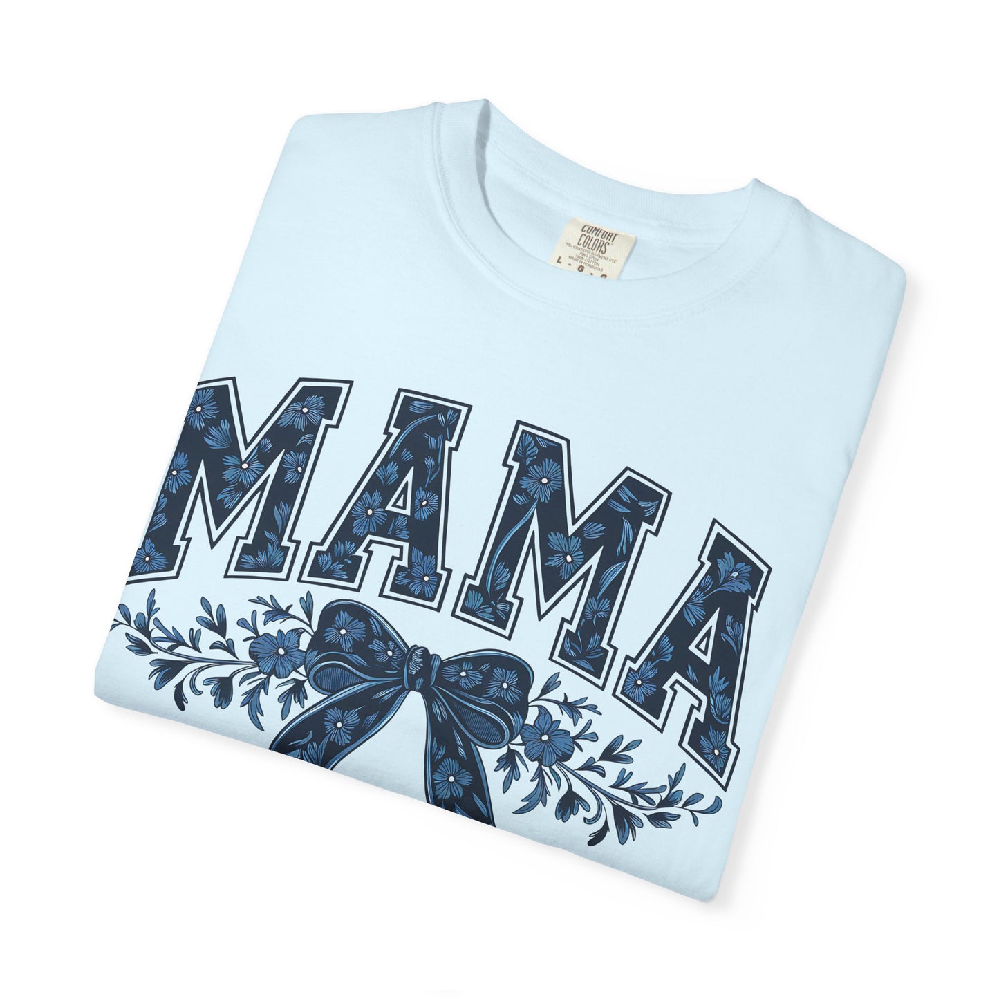 Mama Floral Bow T-Shirt — Retro Mom Graphic Tee