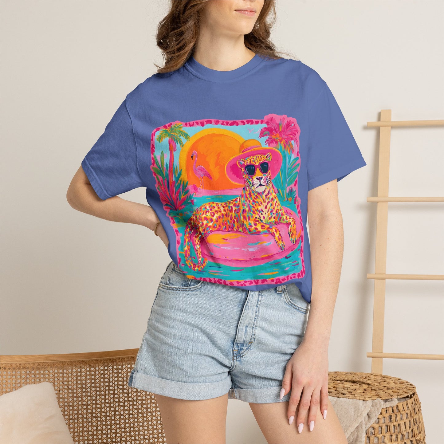 White Graphic T-Shirt — Bold Repeated Text Design
