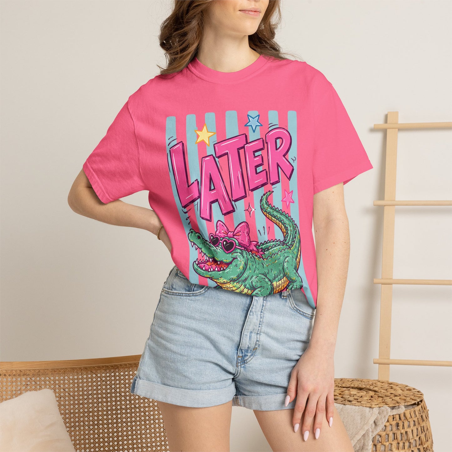 Later Alligator T-Shirt — Retro Cartoon Gator Graphic Tee