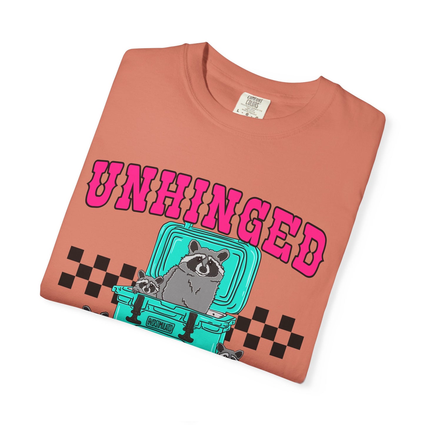Unhinged and Feral Mom Club T‑Shirt — Funny Retro Raccoon Graphic Tee