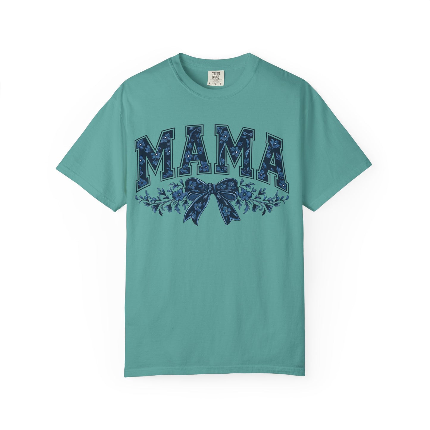 Mama Floral Bow T-Shirt — Retro Mom Graphic Tee