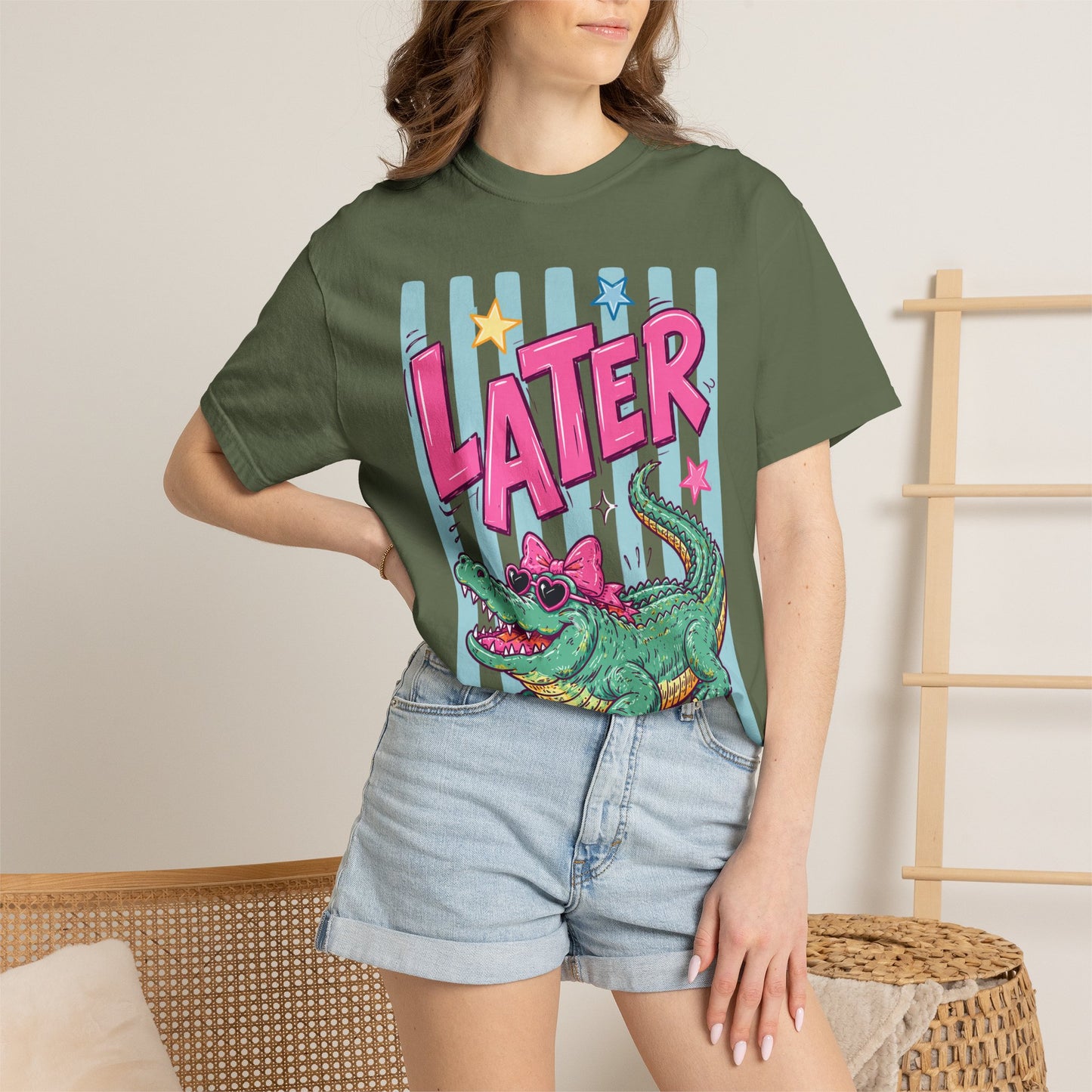 Later Alligator T-Shirt — Retro Cartoon Gator Graphic Tee