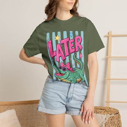 Later Alligator T-Shirt — Retro Cartoon Gator Graphic Tee