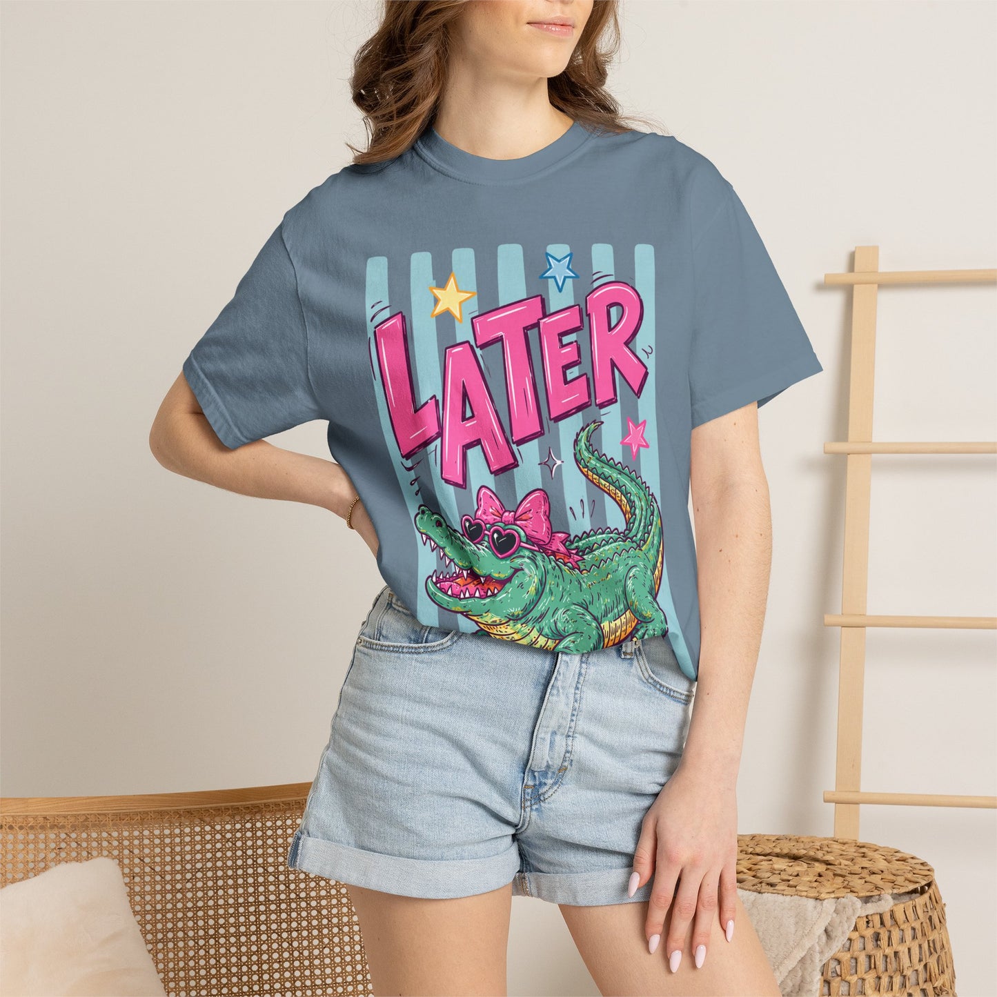 Later Alligator T-Shirt — Retro Cartoon Gator Graphic Tee