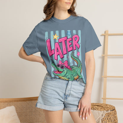 Later Alligator T-Shirt — Retro Cartoon Gator Graphic Tee
