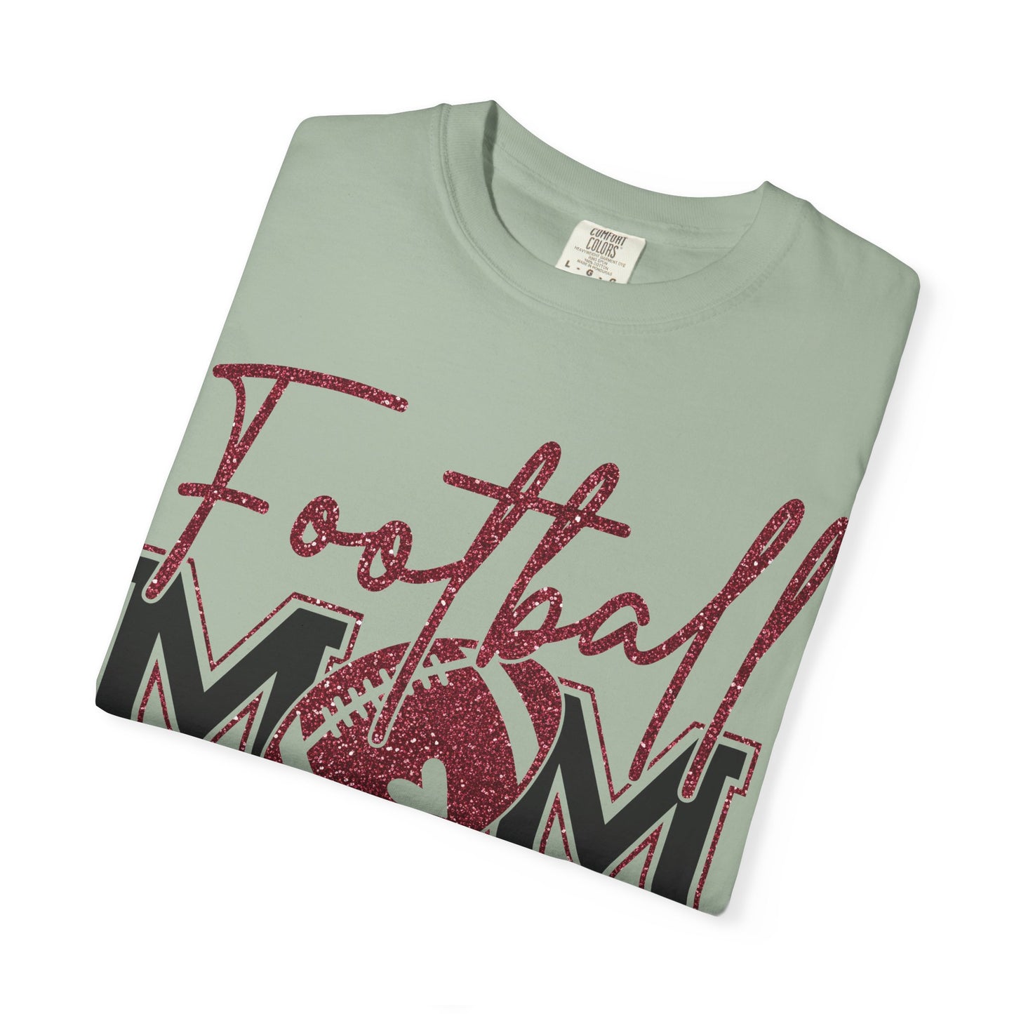 Football Mom T-Shirt - Vintage Script & Football Graphic