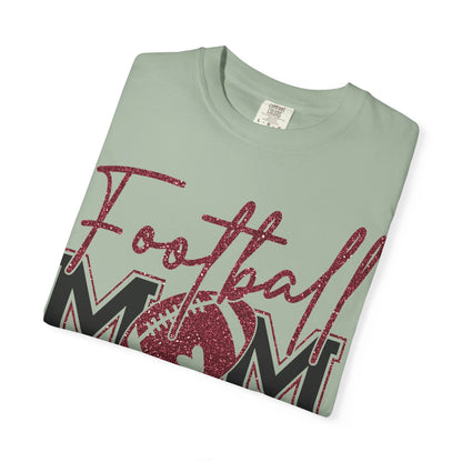 Football Mom T-Shirt - Vintage Script & Football Graphic