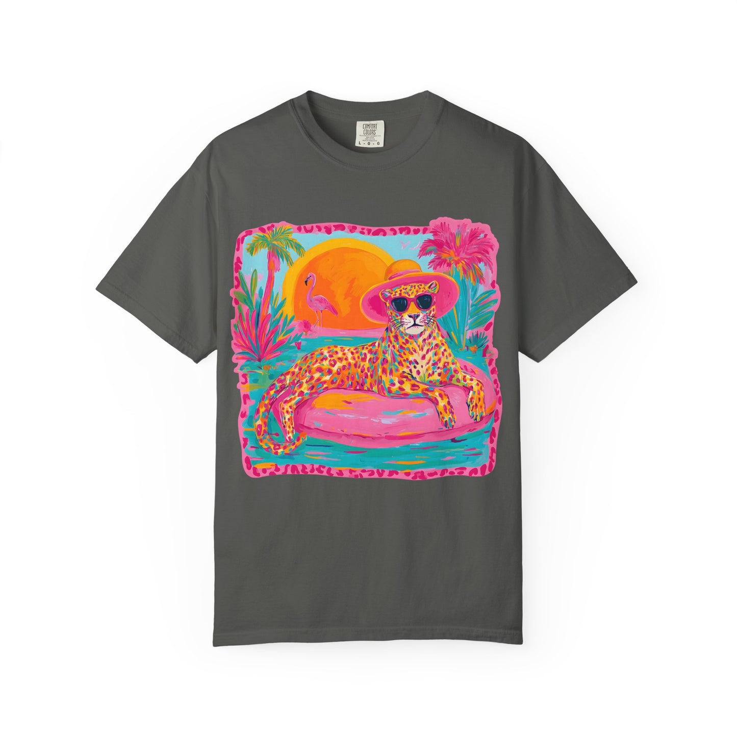 White Graphic T-Shirt — Bold Repeated Text Design