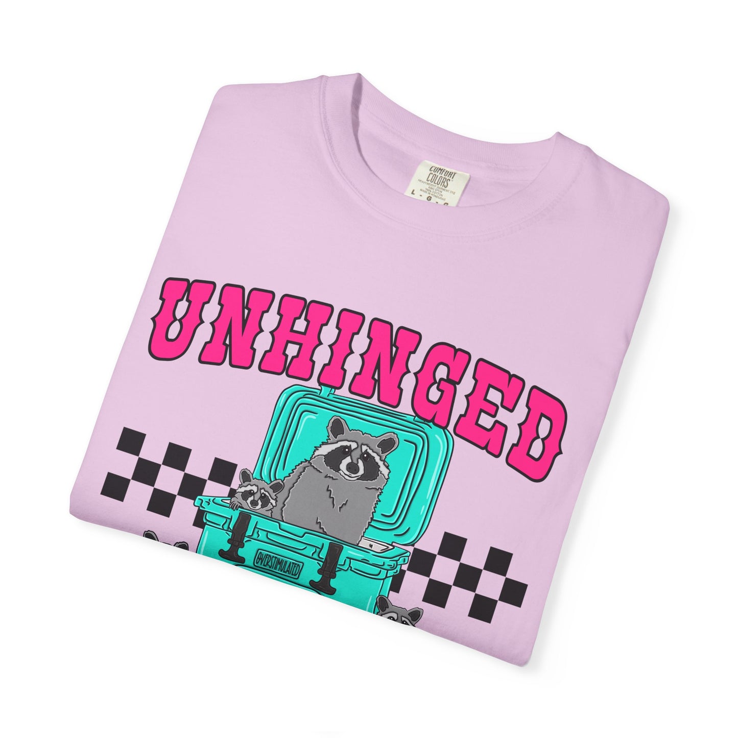 Unhinged and Feral Mom Club T‑Shirt — Funny Retro Raccoon Graphic Tee