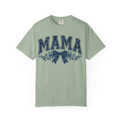 Mama Floral Bow T-Shirt — Retro Mom Graphic Tee