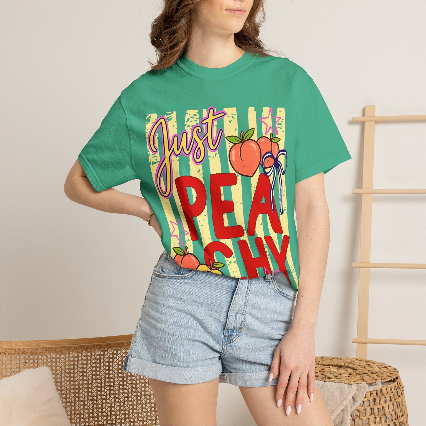 Just Peachy T-Shirt — Cute Retro Peach Graphic Tee