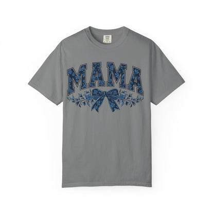 Mama Floral Bow T-Shirt — Retro Mom Graphic Tee