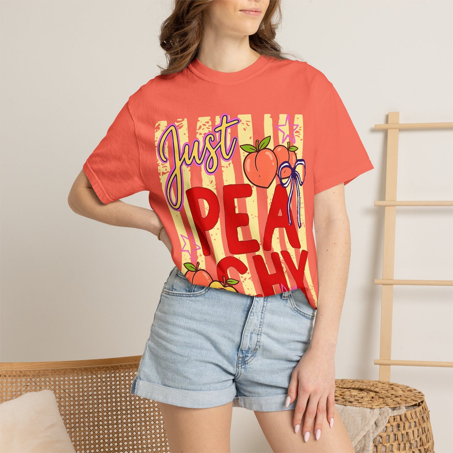 Just Peachy T-Shirt — Cute Retro Peach Graphic Tee