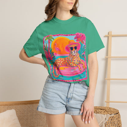 White Graphic T-Shirt — Bold Repeated Text Design