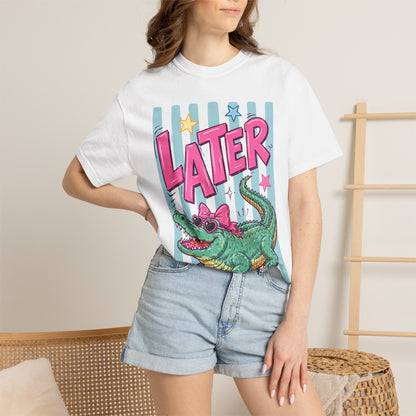 Later Alligator T-Shirt — Retro Cartoon Gator Graphic Tee