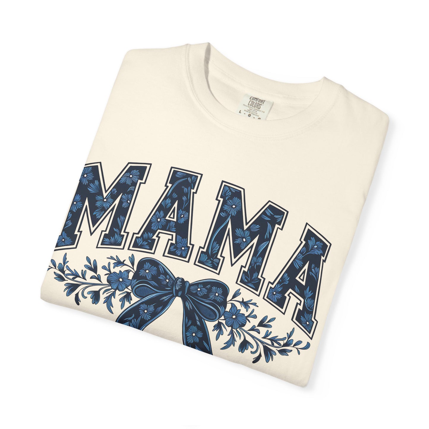 Mama Floral Bow T-Shirt — Retro Mom Graphic Tee