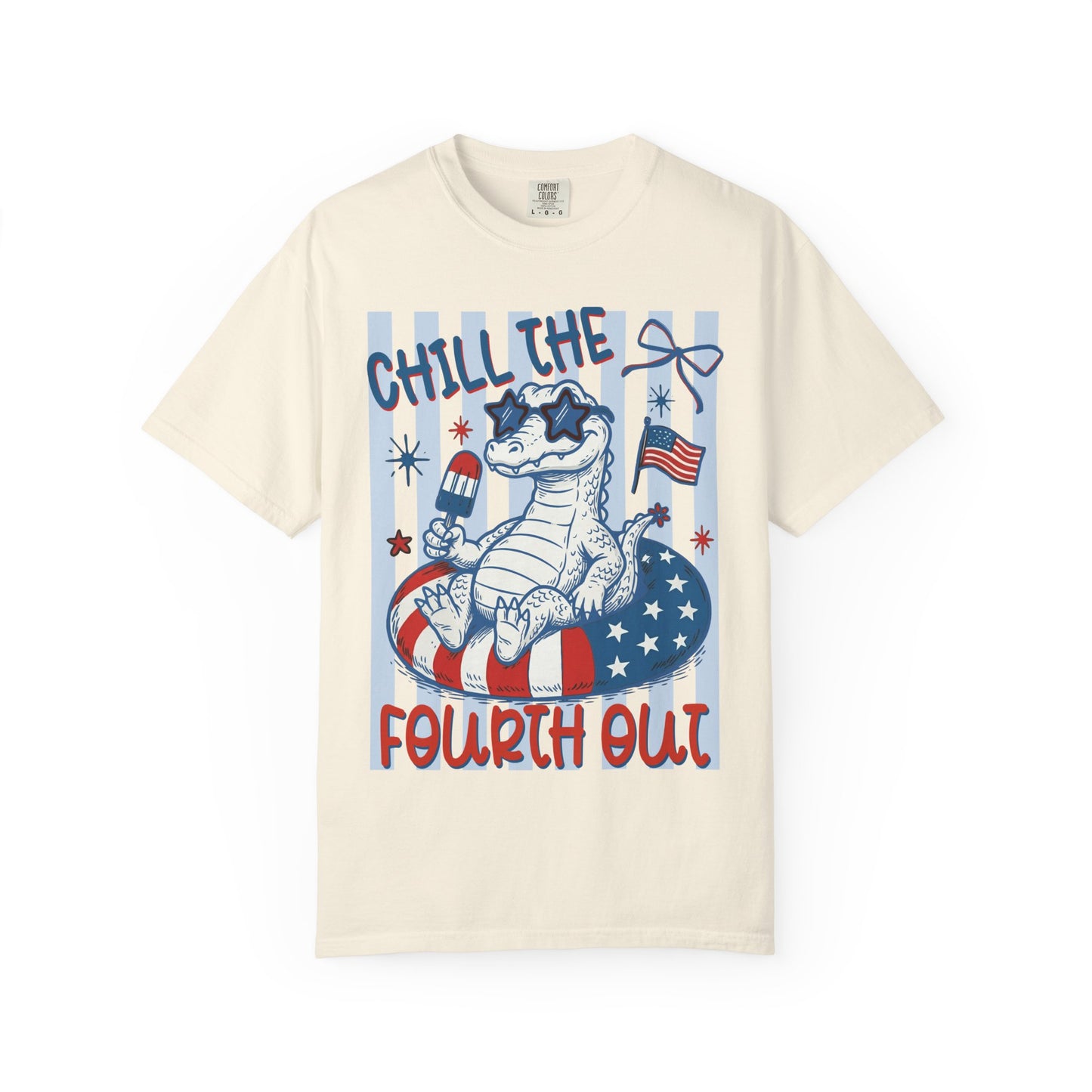 Fourth Out Chill Cat T-Shirt — Patriotic 4th of July Graphic Tee