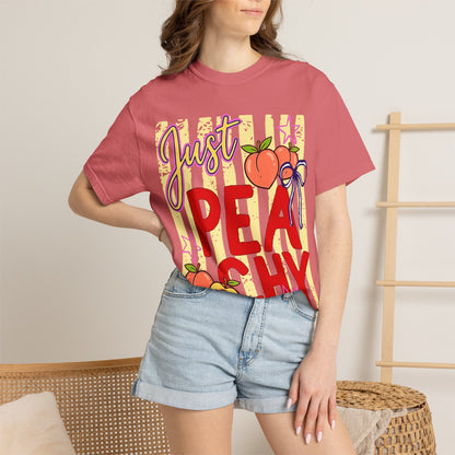 Just Peachy T-Shirt — Cute Retro Peach Graphic Tee