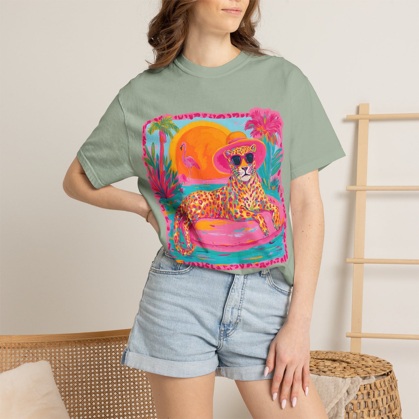 White Graphic T-Shirt — Bold Repeated Text Design