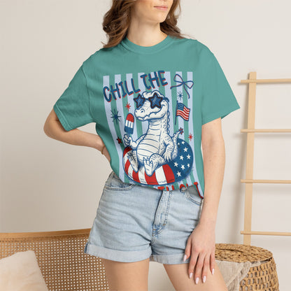 Fourth Out Chill Cat T-Shirt — Patriotic 4th of July Graphic Tee