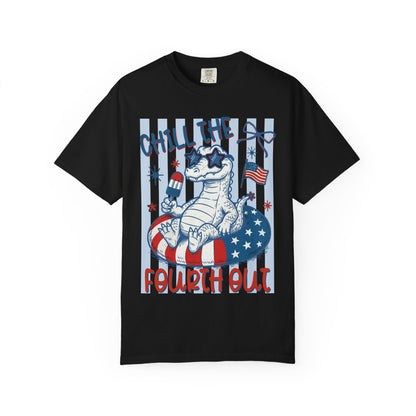 Fourth Out Chill Cat T-Shirt — Patriotic 4th of July Graphic Tee