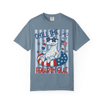 Fourth Out Chill Cat T-Shirt — Patriotic 4th of July Graphic Tee