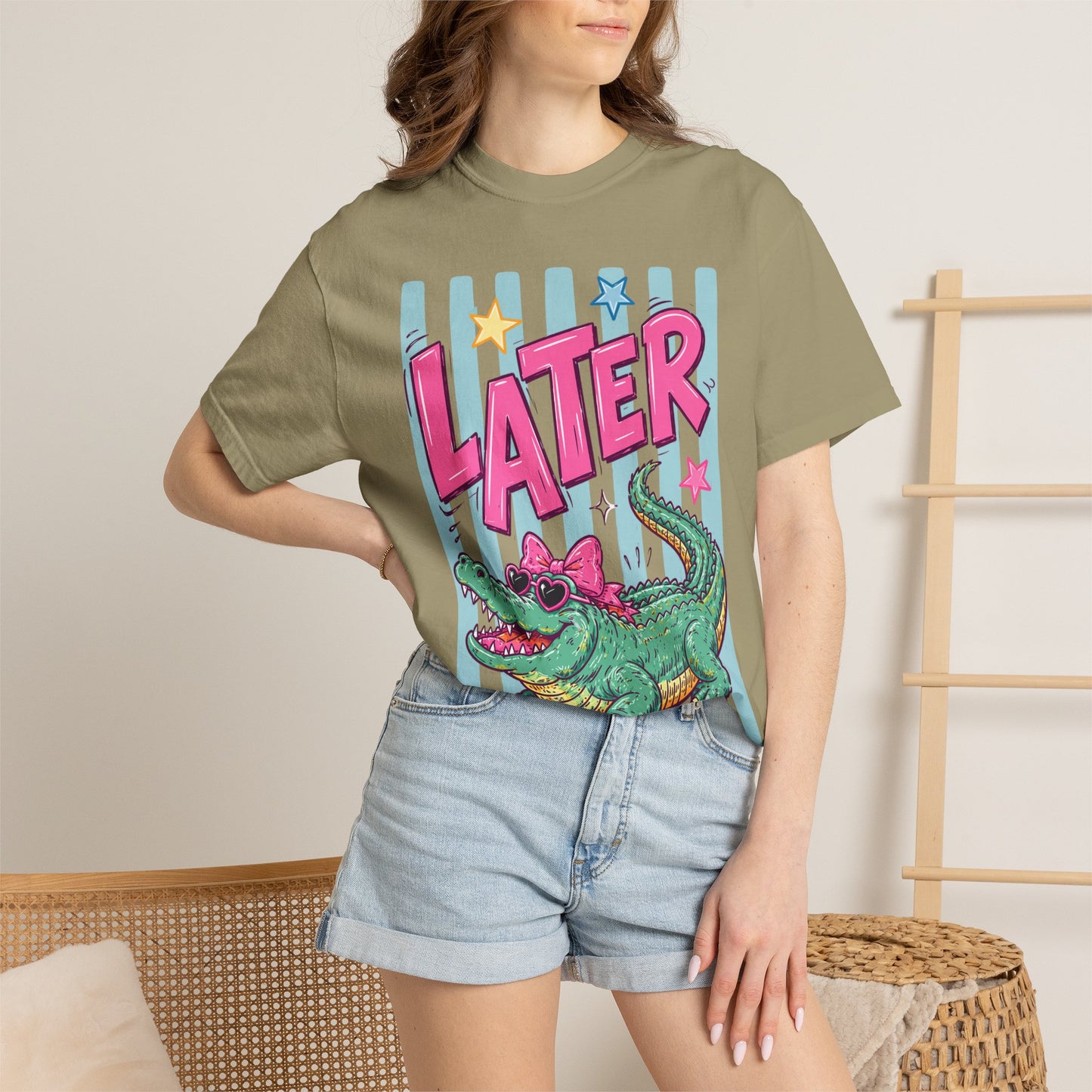 Later Alligator T-Shirt — Retro Cartoon Gator Graphic Tee