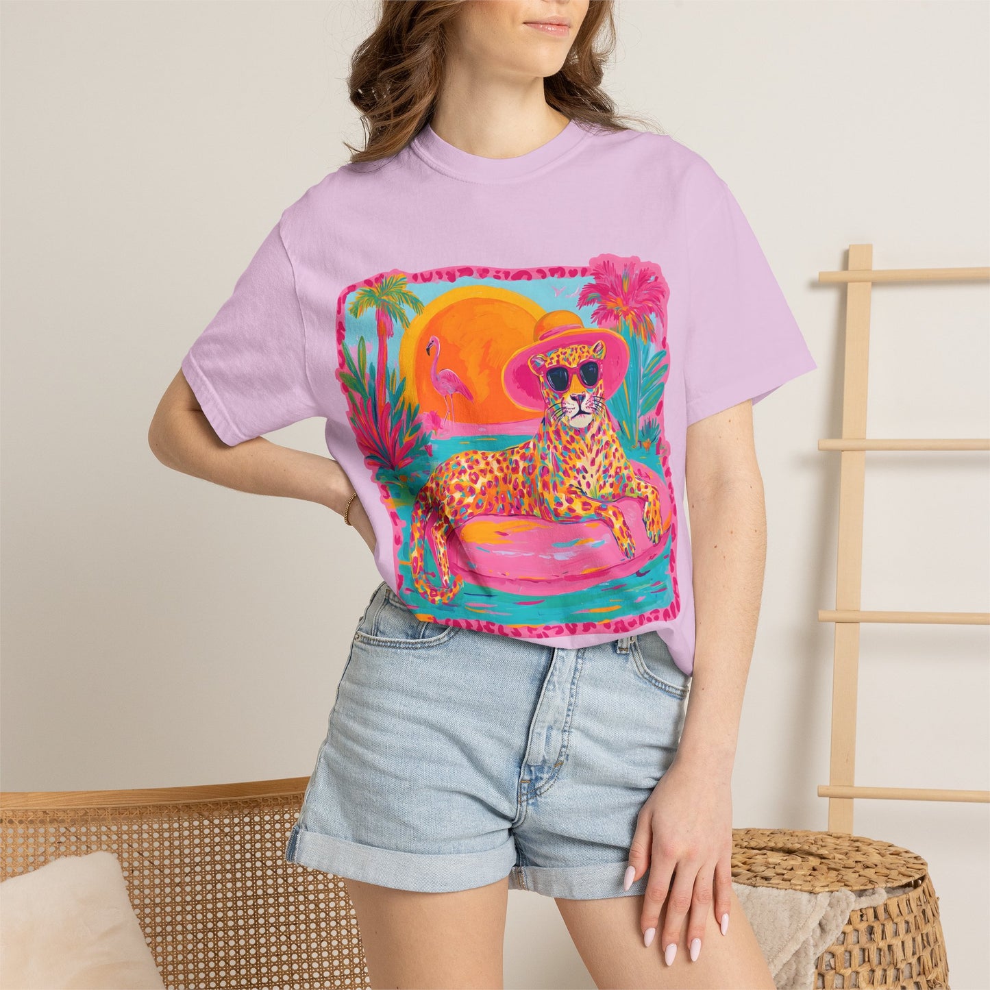 White Graphic T-Shirt — Bold Repeated Text Design