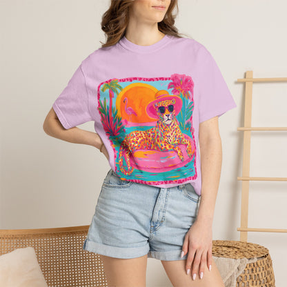 White Graphic T-Shirt — Bold Repeated Text Design