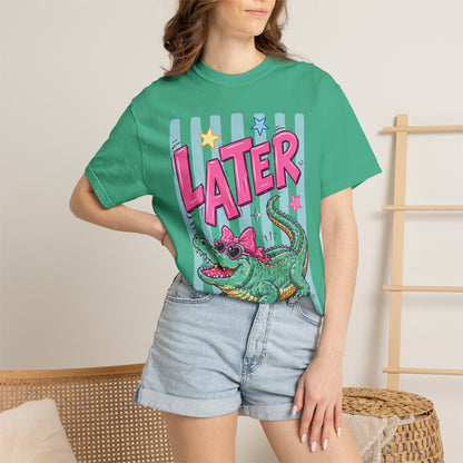 Later Alligator T-Shirt — Retro Cartoon Gator Graphic Tee