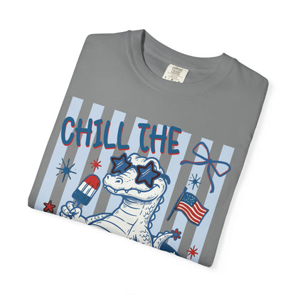 Fourth Out Chill Cat T-Shirt — Patriotic 4th of July Graphic Tee