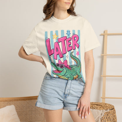 Later Alligator T-Shirt — Retro Cartoon Gator Graphic Tee