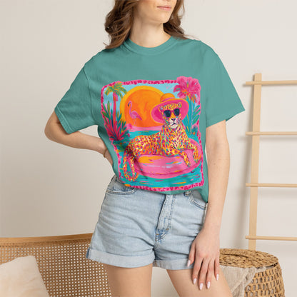 White Graphic T-Shirt — Bold Repeated Text Design