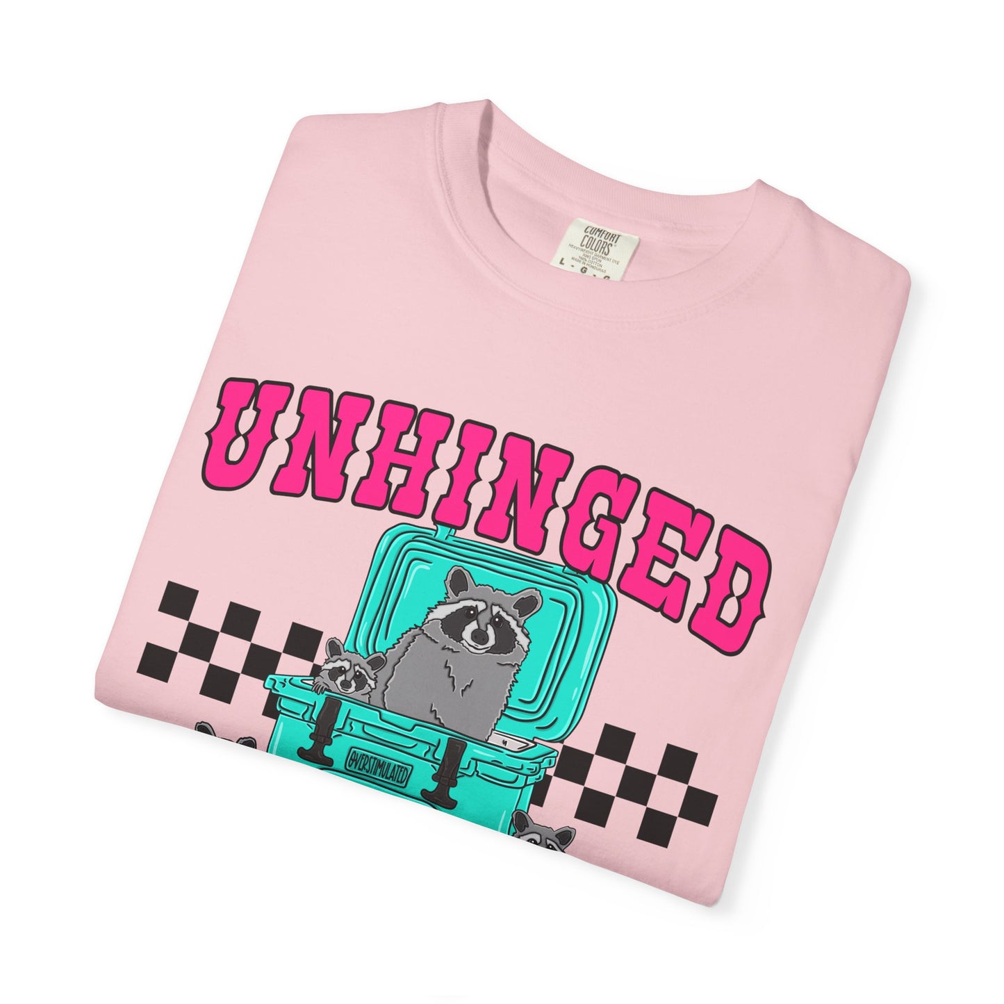 Unhinged and Feral Mom Club T‑Shirt — Funny Retro Raccoon Graphic Tee