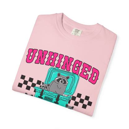Unhinged and Feral Mom Club T‑Shirt — Funny Retro Raccoon Graphic Tee