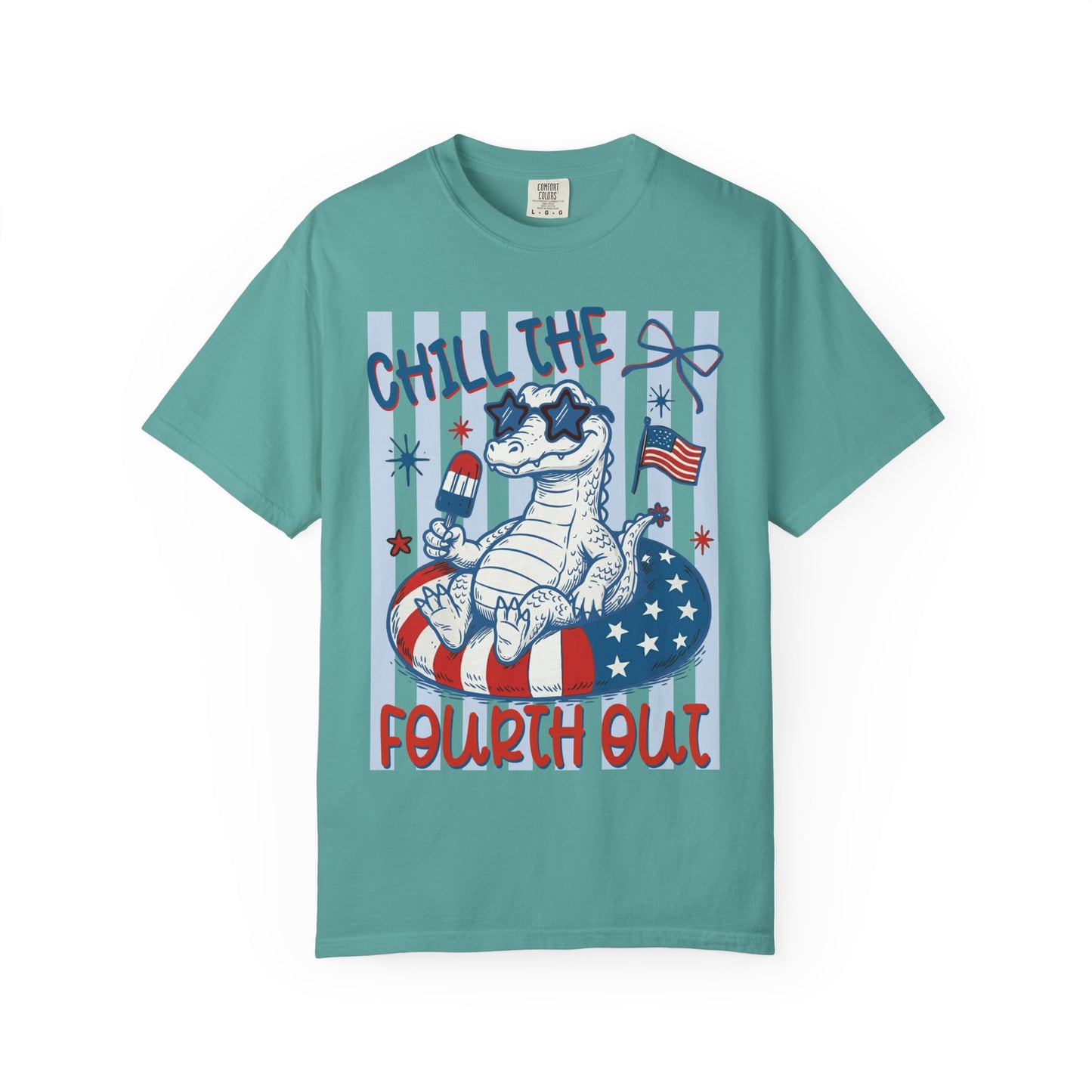 Fourth Out Chill Cat T-Shirt — Patriotic 4th of July Graphic Tee