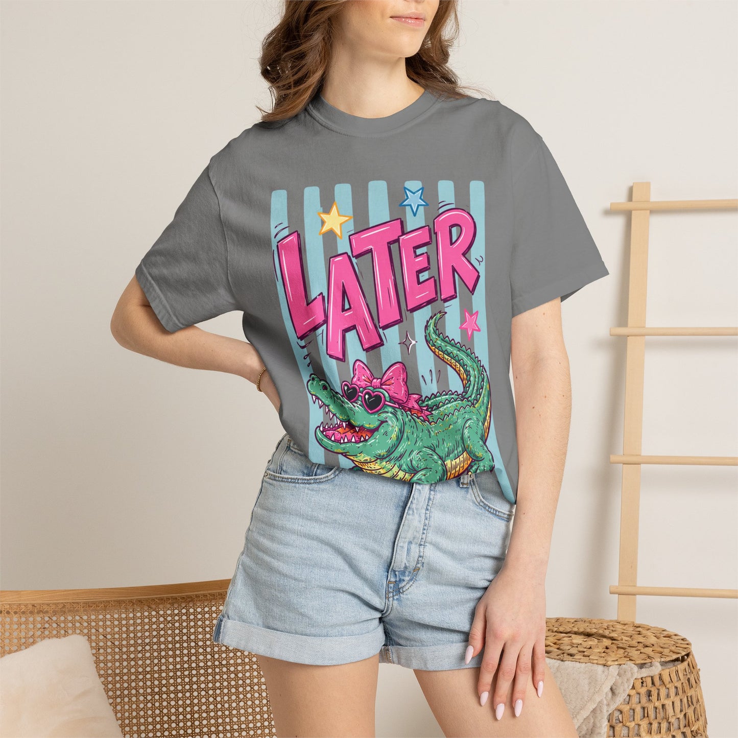 Later Alligator T-Shirt — Retro Cartoon Gator Graphic Tee