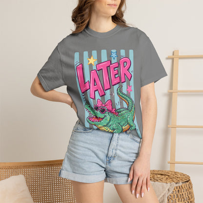 Later Alligator T-Shirt — Retro Cartoon Gator Graphic Tee