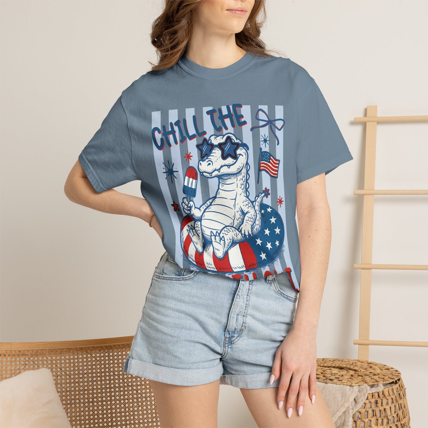 Fourth Out Chill Cat T-Shirt — Patriotic 4th of July Graphic Tee