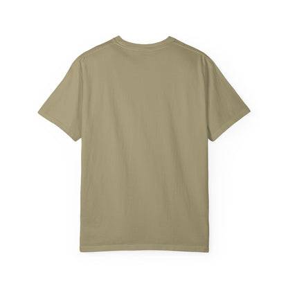 White Graphic T-Shirt — Bold Repeated Text Design
