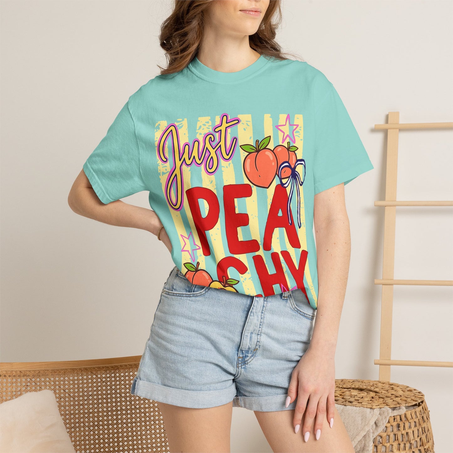Just Peachy T-Shirt — Cute Retro Peach Graphic Tee