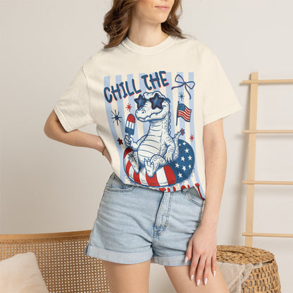 Fourth Out Chill Cat T-Shirt — Patriotic 4th of July Graphic Tee