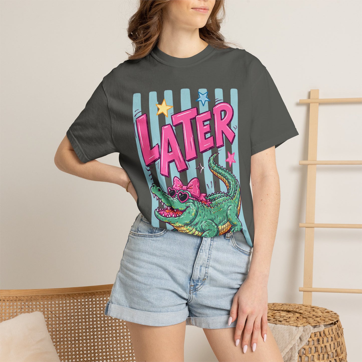 Later Alligator T-Shirt — Retro Cartoon Gator Graphic Tee