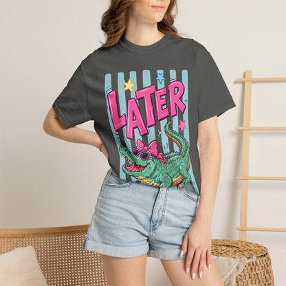 Later Alligator T-Shirt — Retro Cartoon Gator Graphic Tee