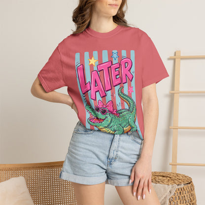 Later Alligator T-Shirt — Retro Cartoon Gator Graphic Tee